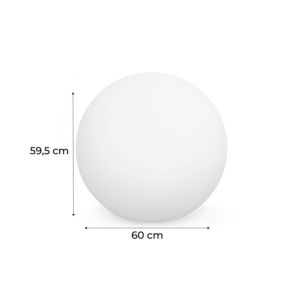 Boule led 60cm - sphère décorative lumineuse. 16 couleurs. Ø 60cm. Chargeur câble usb (fourni)