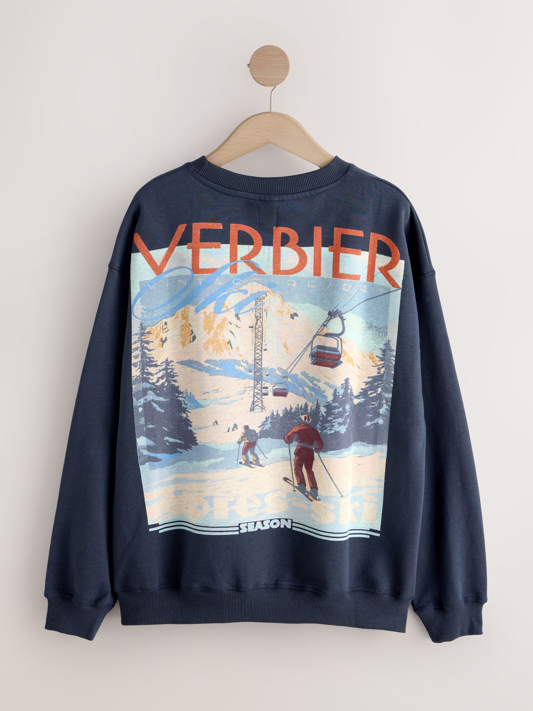 Marineblauwe scène - Pyjama van sweatshirt en flanel