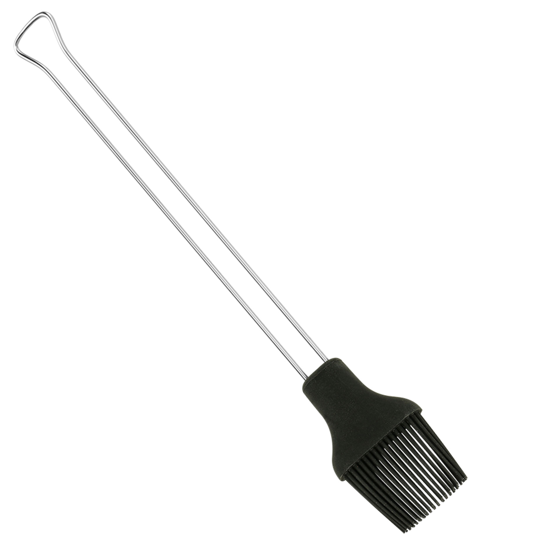 Silikonpinsel - schwarz-Edelstahl - 29 cm