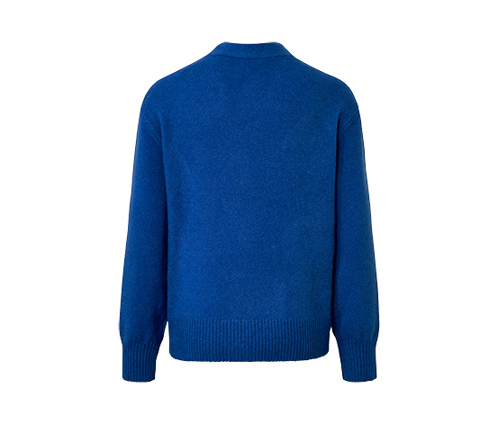 Strickjacke mit Wolle, kobaltblau