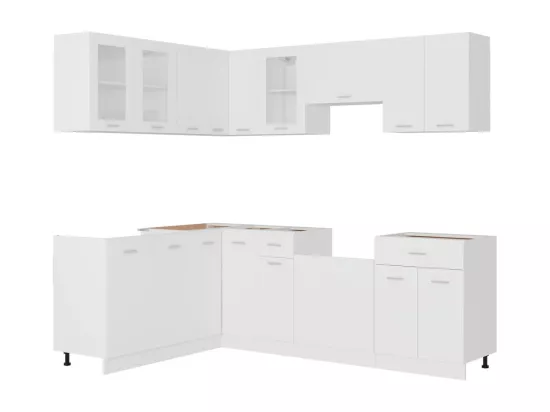 Ensemble de meubles de cuisine 11 pcs Blanc Aggloméré