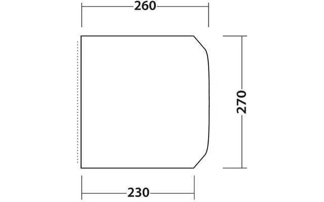 Outwell Fastlane 300 Anbauzelt zusätzlicher Schlaf oder Stauraum für 4 Personen grau
