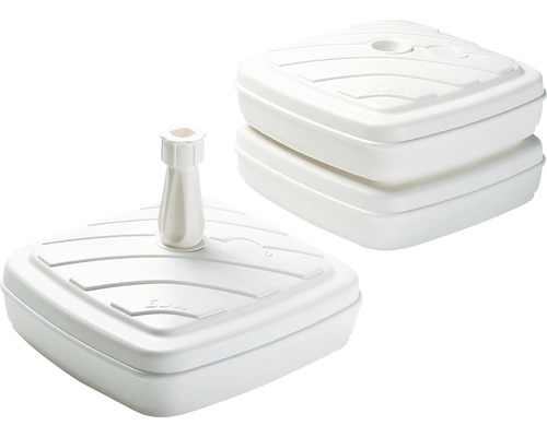 Vierkante witte plastic parasolstandaard