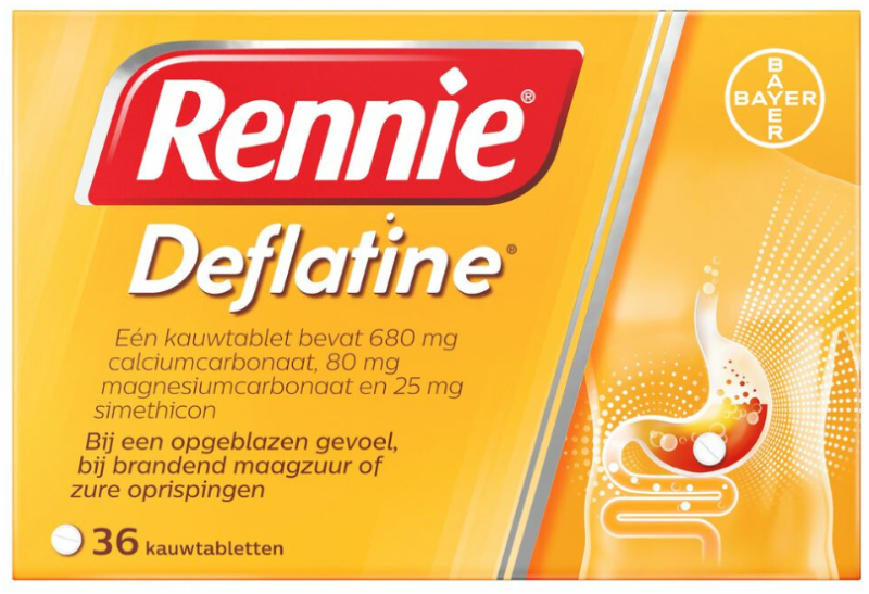 Rennie Deflatine 36 kauwtabletten