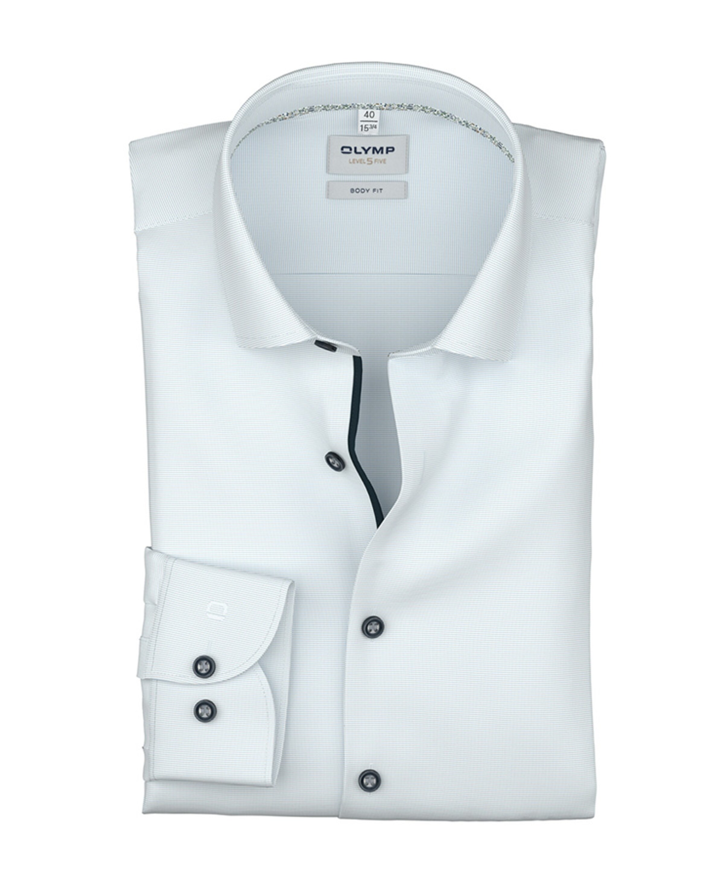 Olymp Level 5 Heren overhemd extra lange mouw blauw