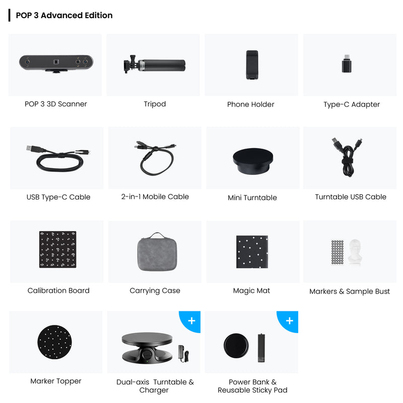 Revopoint 3D-Scanner POP3 Advanced Package