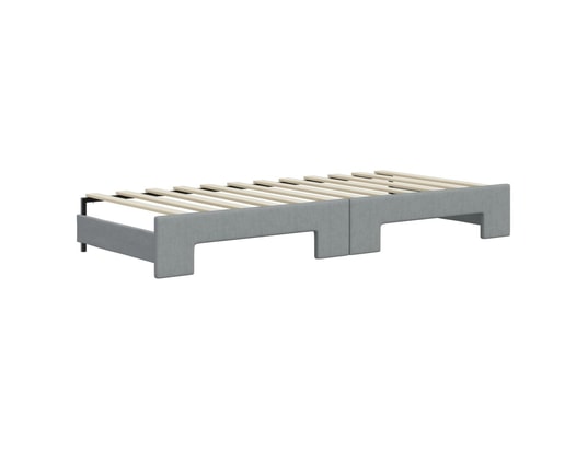VIDAXL - Lit de jour avec lit gigogne gris clair 100x200 cm tissu