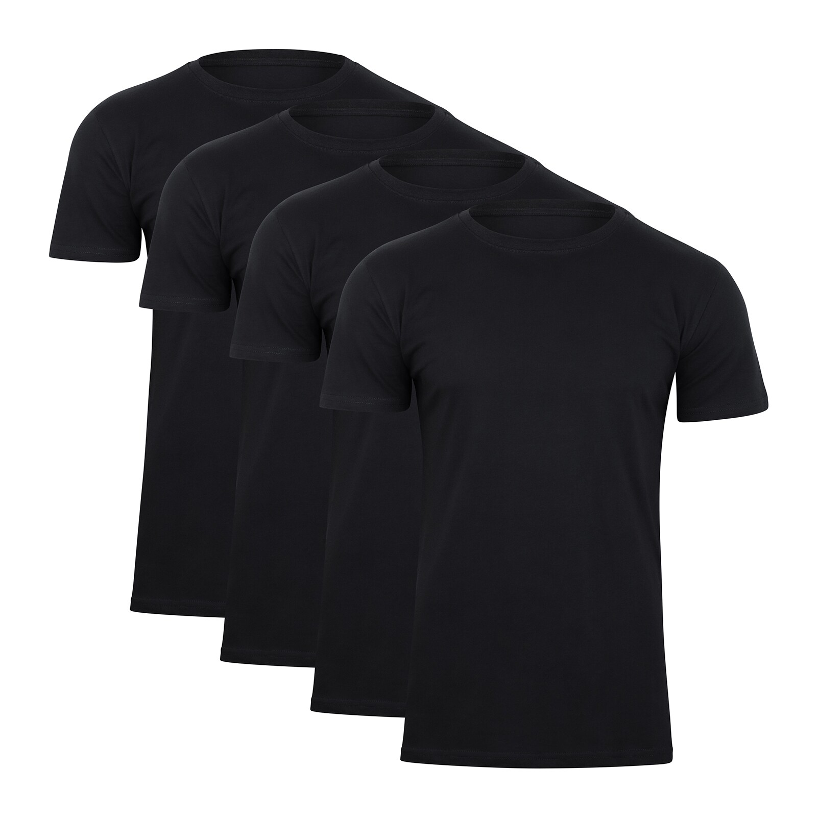 Paolo Renzo® Rundhals T-Shirt 2 Stück - Größe M - Weiß