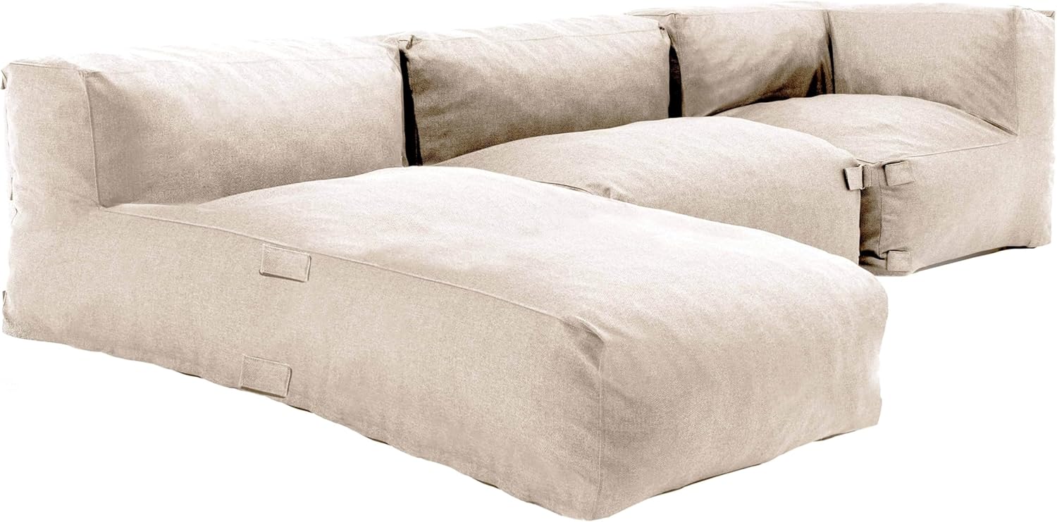 Oviala Gartenmöbel, modular, 3-Sitzer, Beige