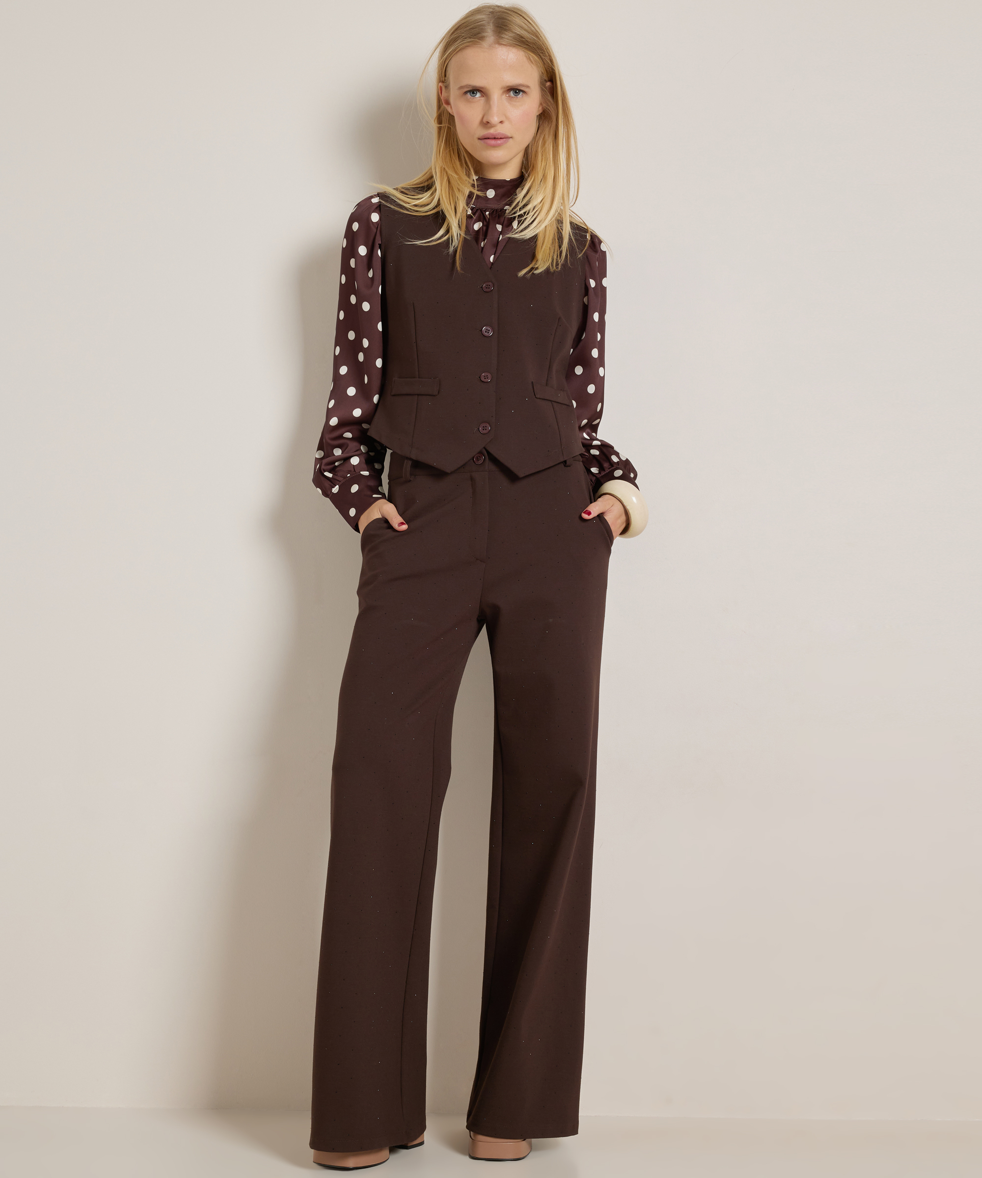 uni wide fit broek glitters