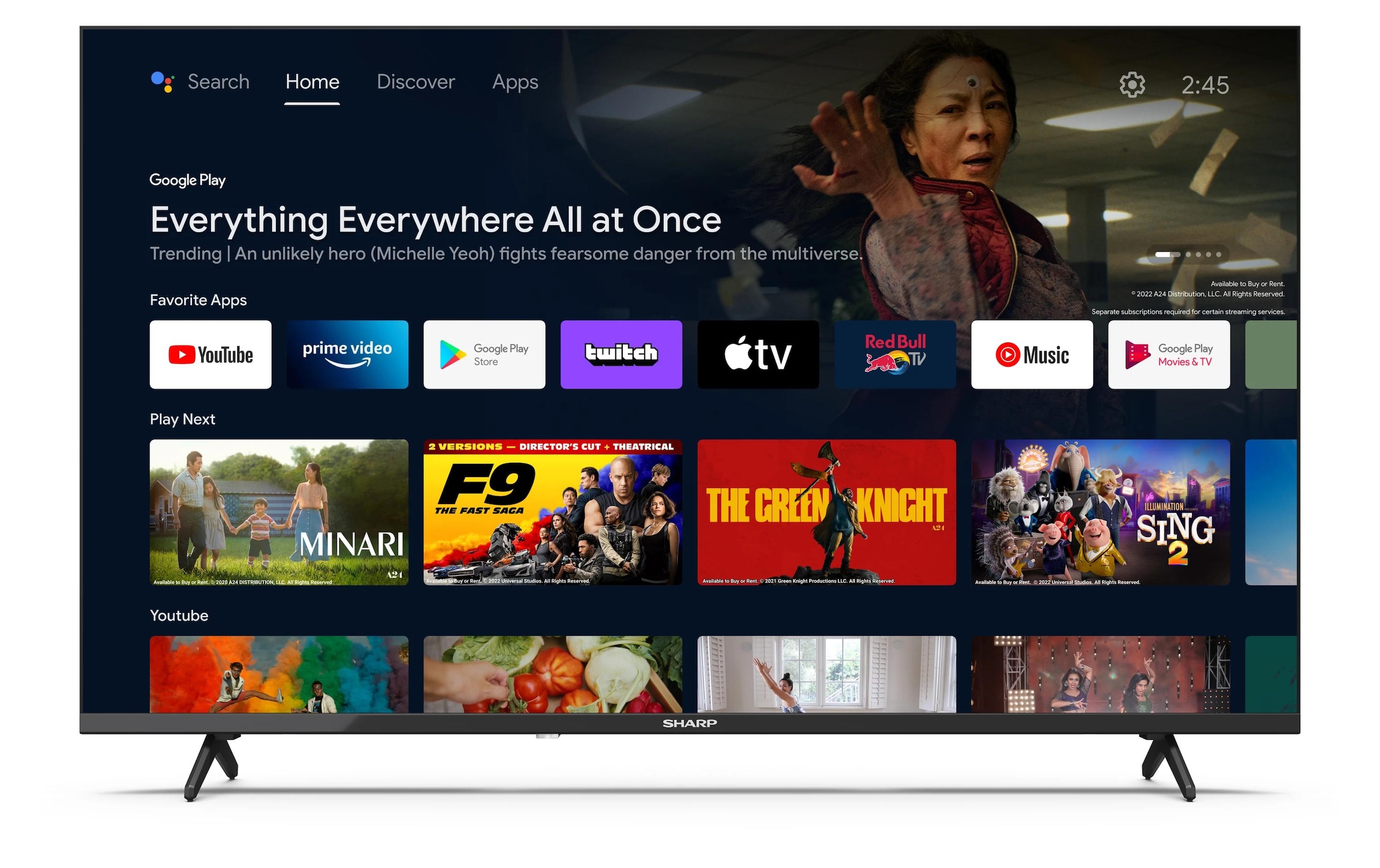 Sharp LCD-LED Fernseher »40FH2EA 40 1920 x 1080 (Full HD), LED-LCD« 101,2 cm/40 ″ Full HD Android TV