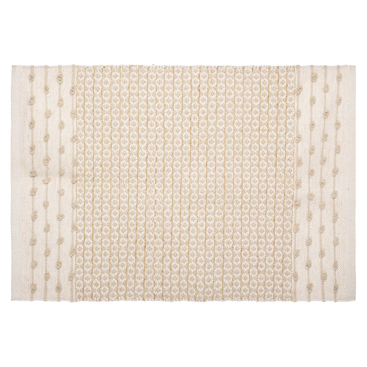 TAPIS COTON SABLE CUIVRE 60X90CM