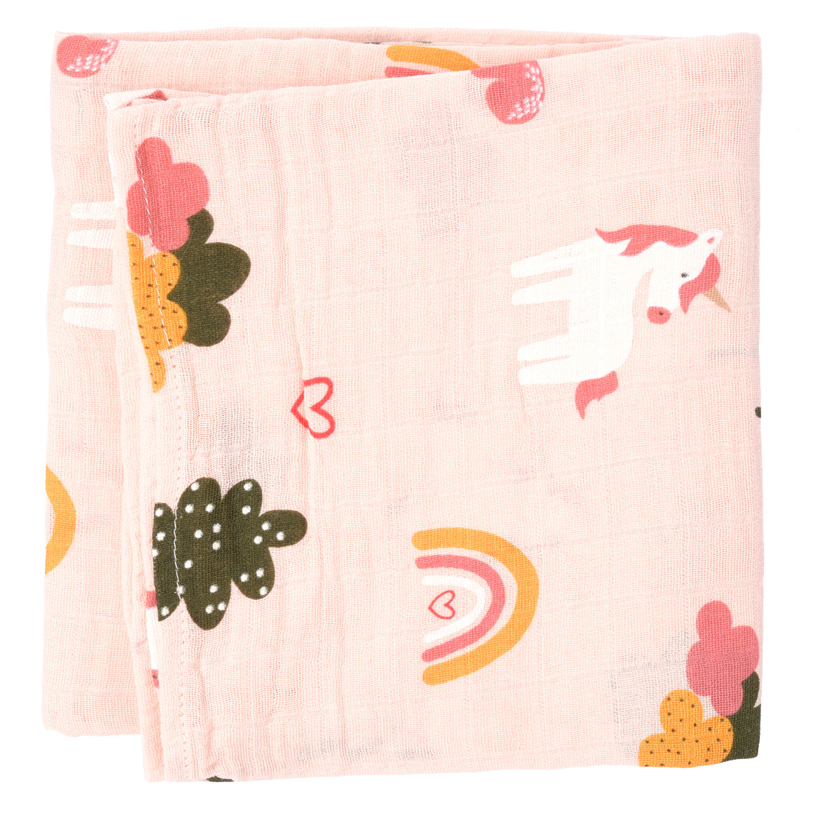 3 Musselintücher mit Allover-Muster rosa / pink
