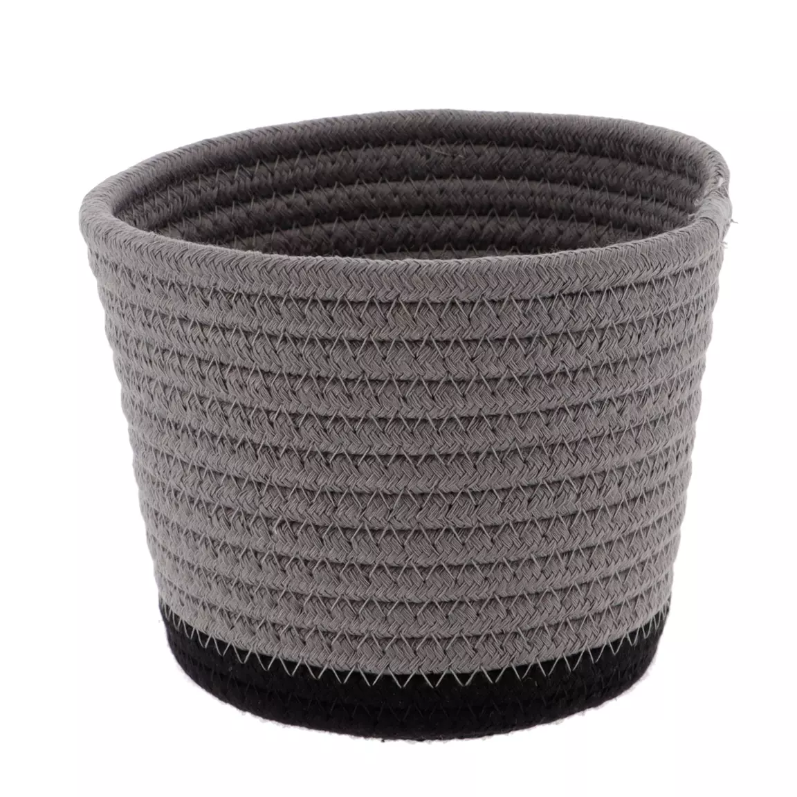 Lot de 3 paniers (H16 cm) Black Line Gris/Noir