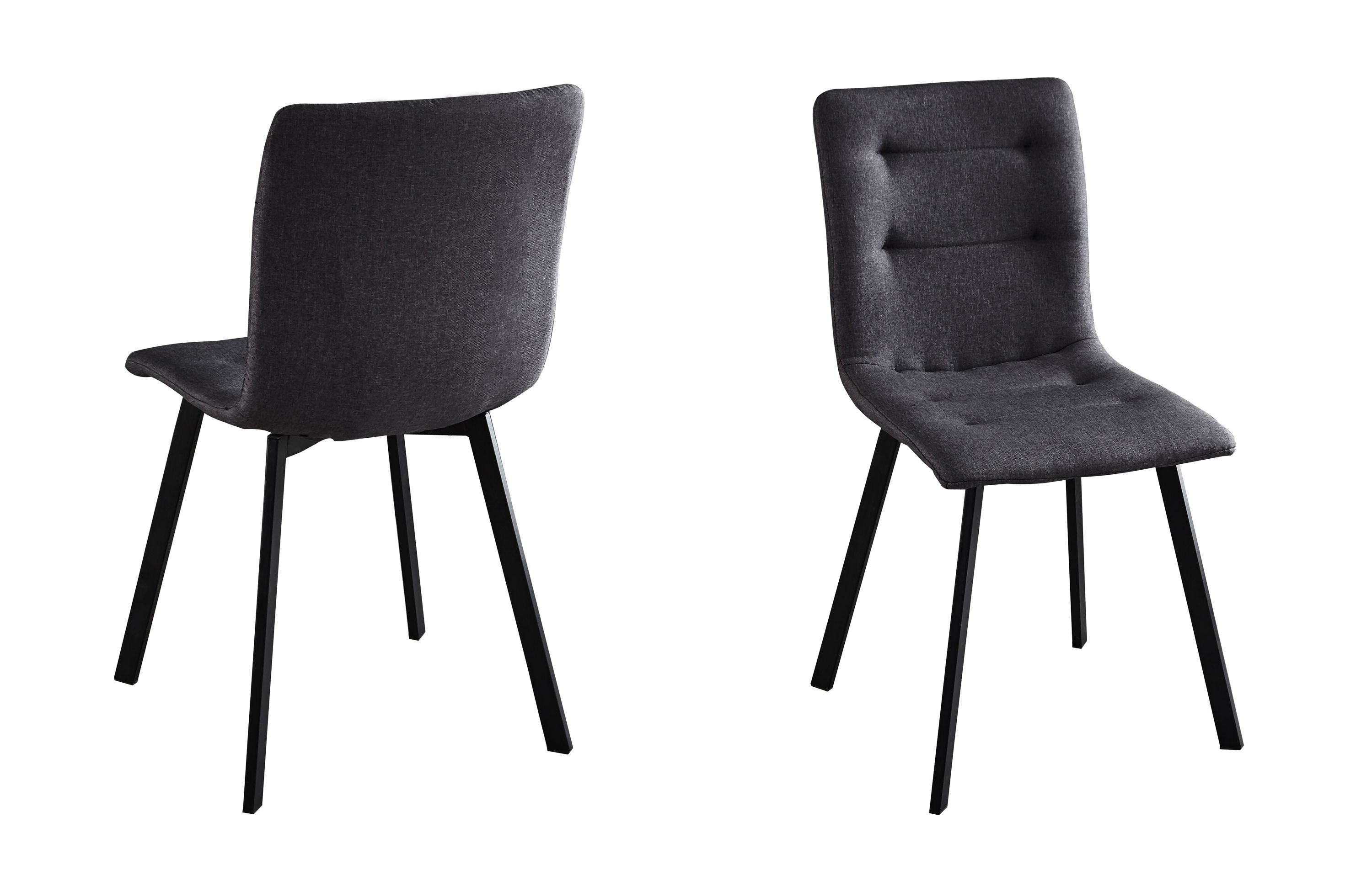 2er set Esszimmerstuhl Polsterstuhl grau Küchenstuhl Wohnzimmer Stuhl Stühle