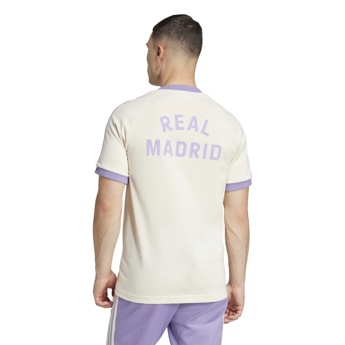 Adidas Real Madrid Culturewear T-Shirt 2024-2025 Gebroken Wit Lichtpaars