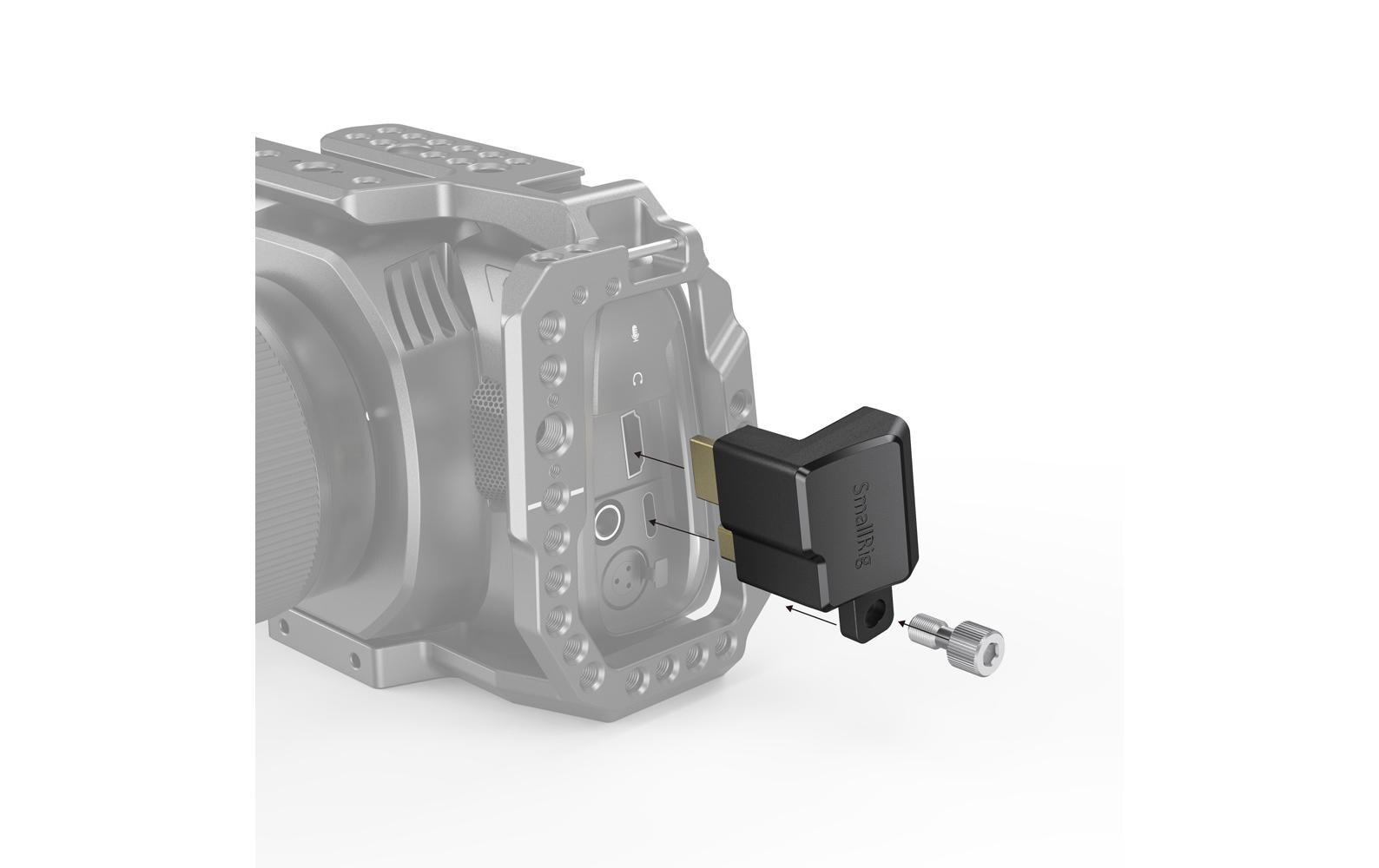 Adapter HDMI Type-C Right-Angle für BMPCC 4K Camera CageRechtwinkliger Adapter für BMPCC 4K-Kamerakäfig
