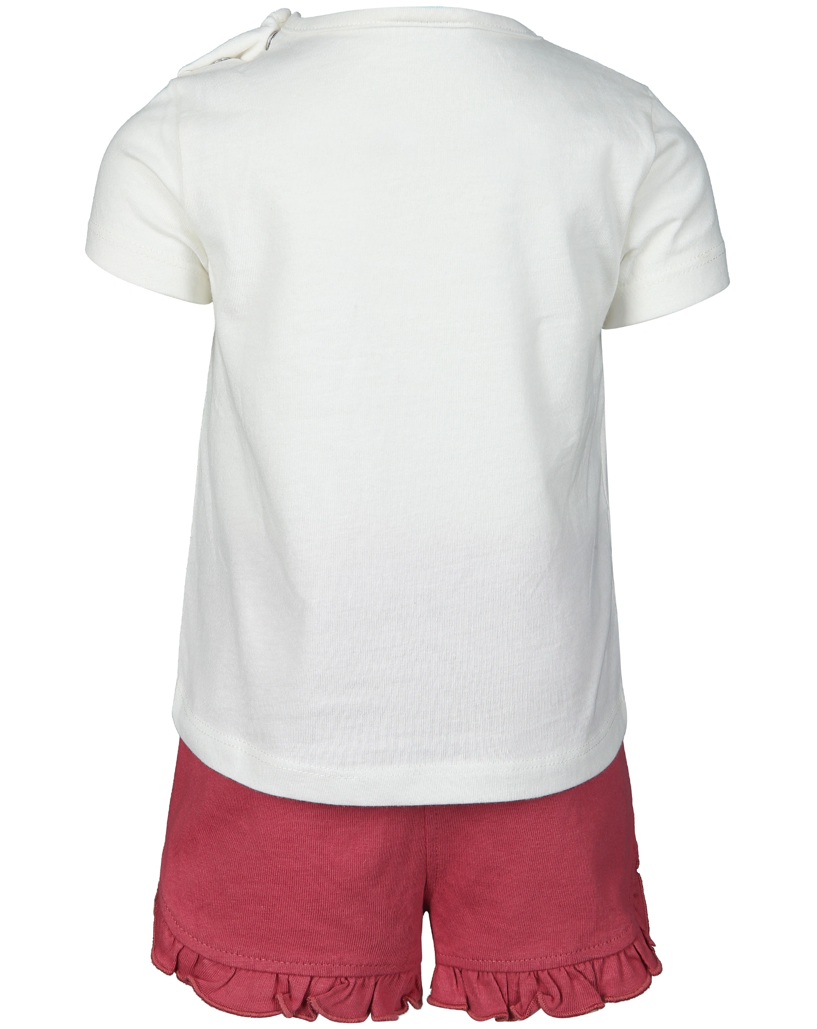 T-Shirt SECRET GARDEN mit Shorts in weiß/pink