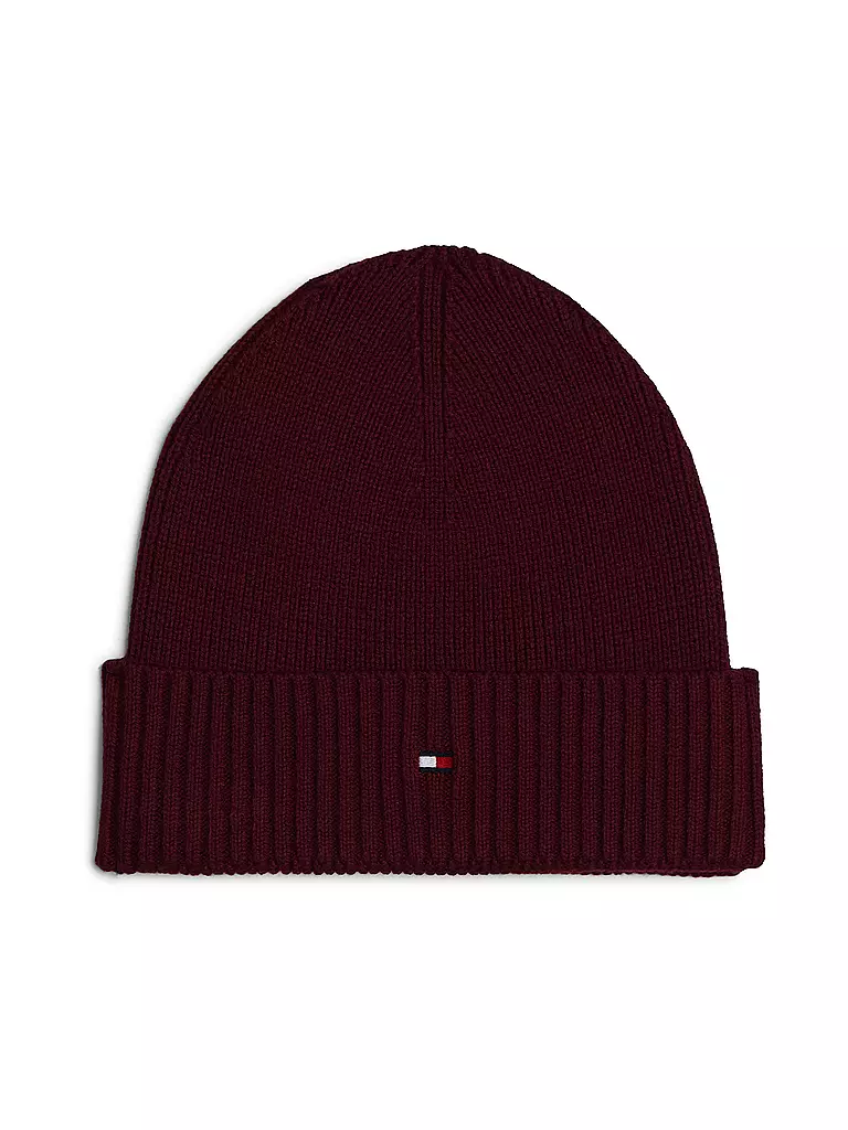 TOMMY HILFIGER Mütze - Haube dunkelrot