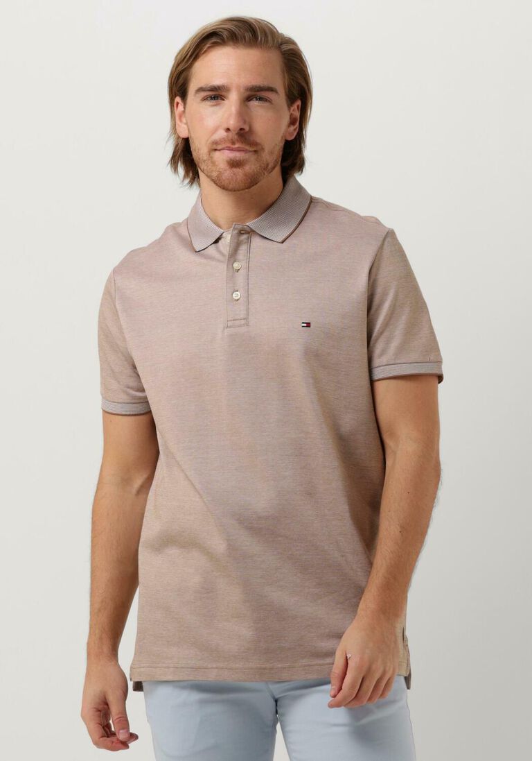 TOMMY HILFIGER khaki tommy hilfiger polo oxford logo collar reg polo
