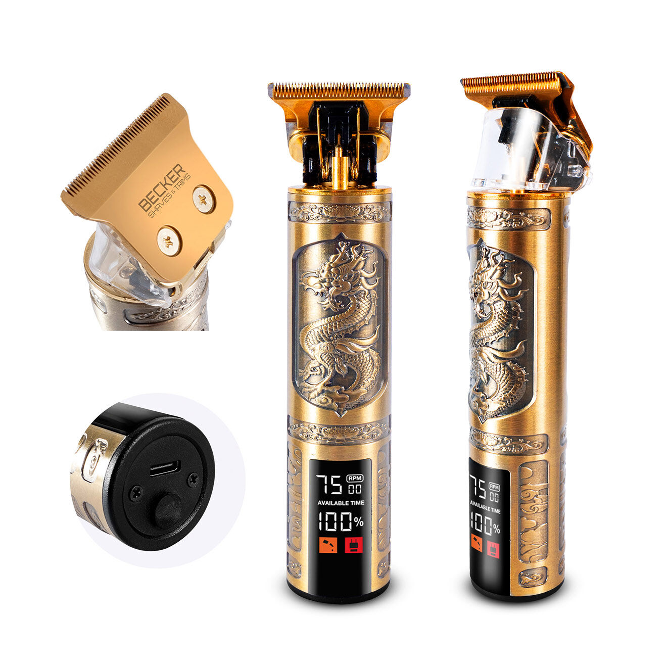 Becker Shaves & Trims Coffret tondeuses twinbarber doré