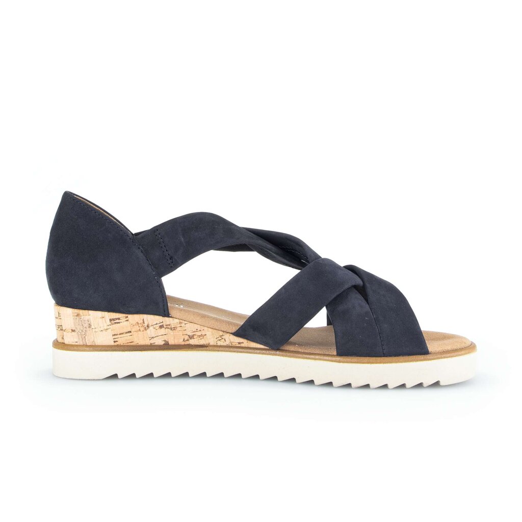 Sandale met plateauzool blauw