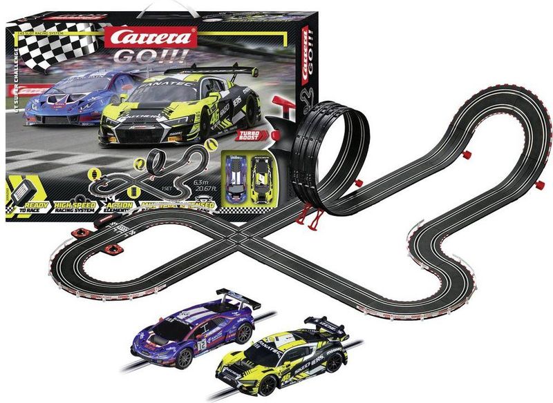 Carrera - GO!!! GT Super Challenge - Racebaan - Voor 2 Spelers - Geschikt Voor 6 Jaar En Oudere