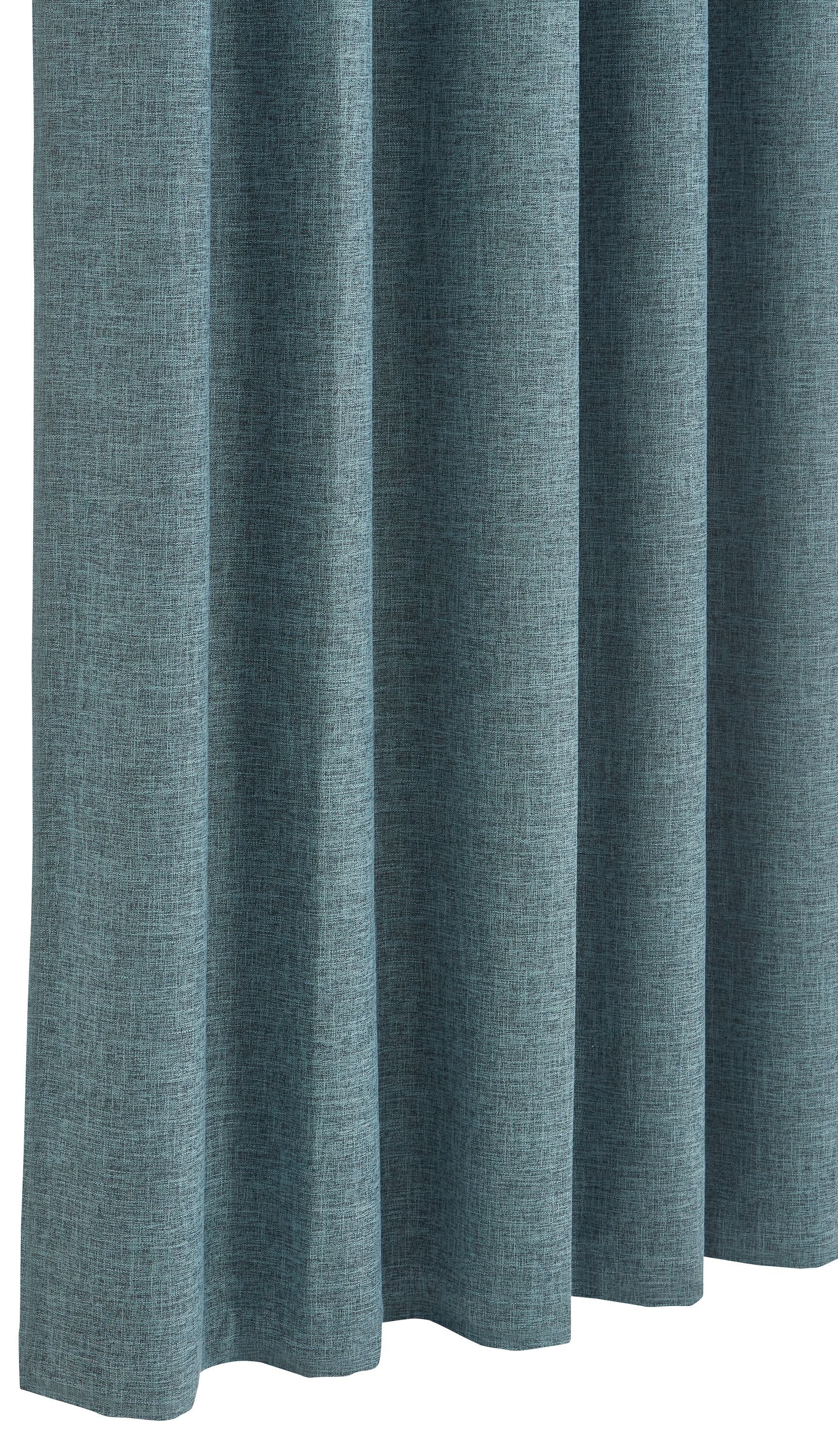 NOELLE Fertigvorhang lichtdicht - Türkis / B: 150.0 cm x H: 270.0 cm