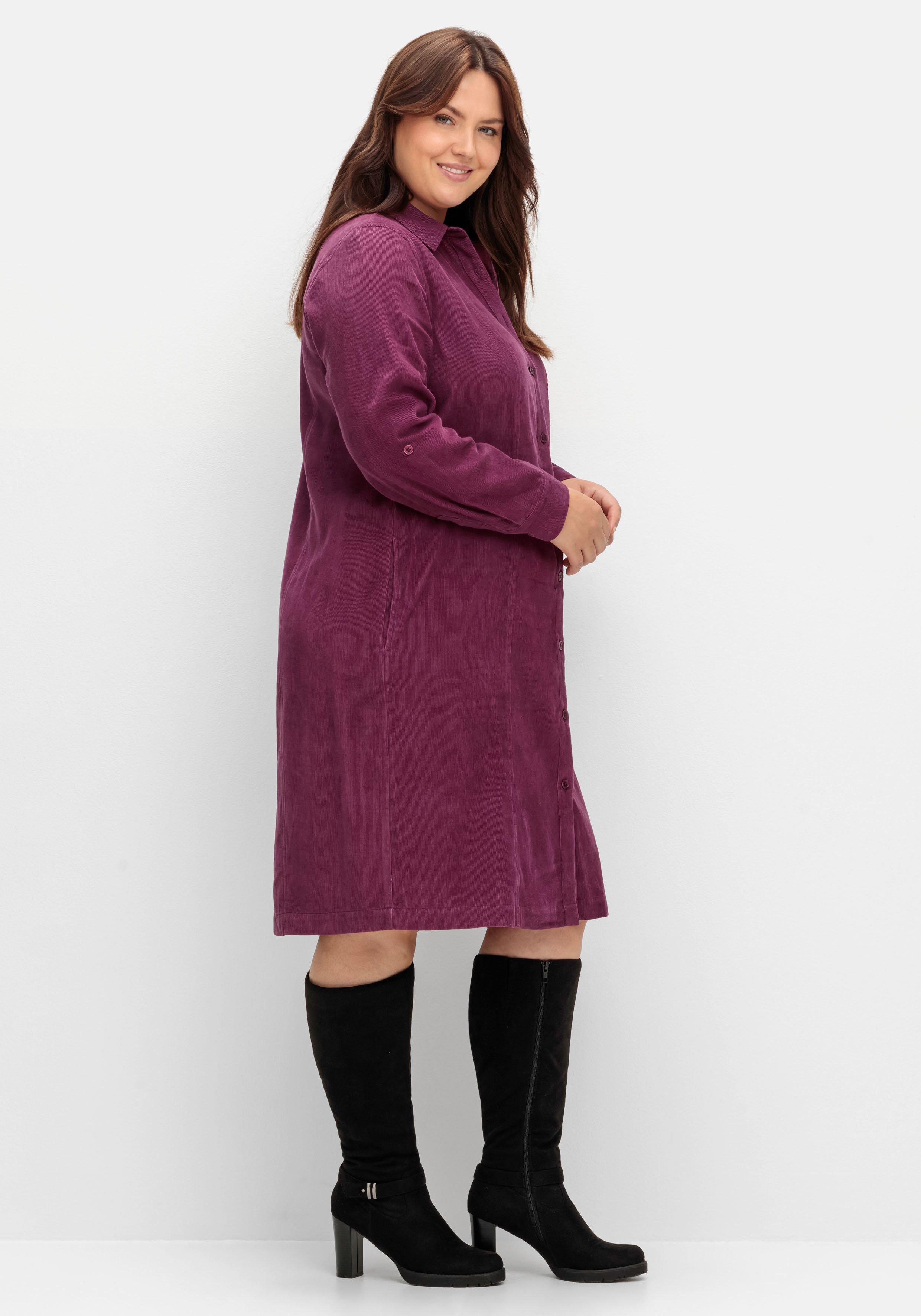 Hemdblusenkleid aus weichem Cord