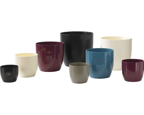 Soendgen Basel Fashion keramische bloempot, Ø 13 cm, H 12 cm, parelmoer