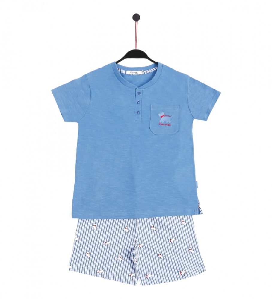 Admas Pijama Manga Corta Lou Lou Summer  azul