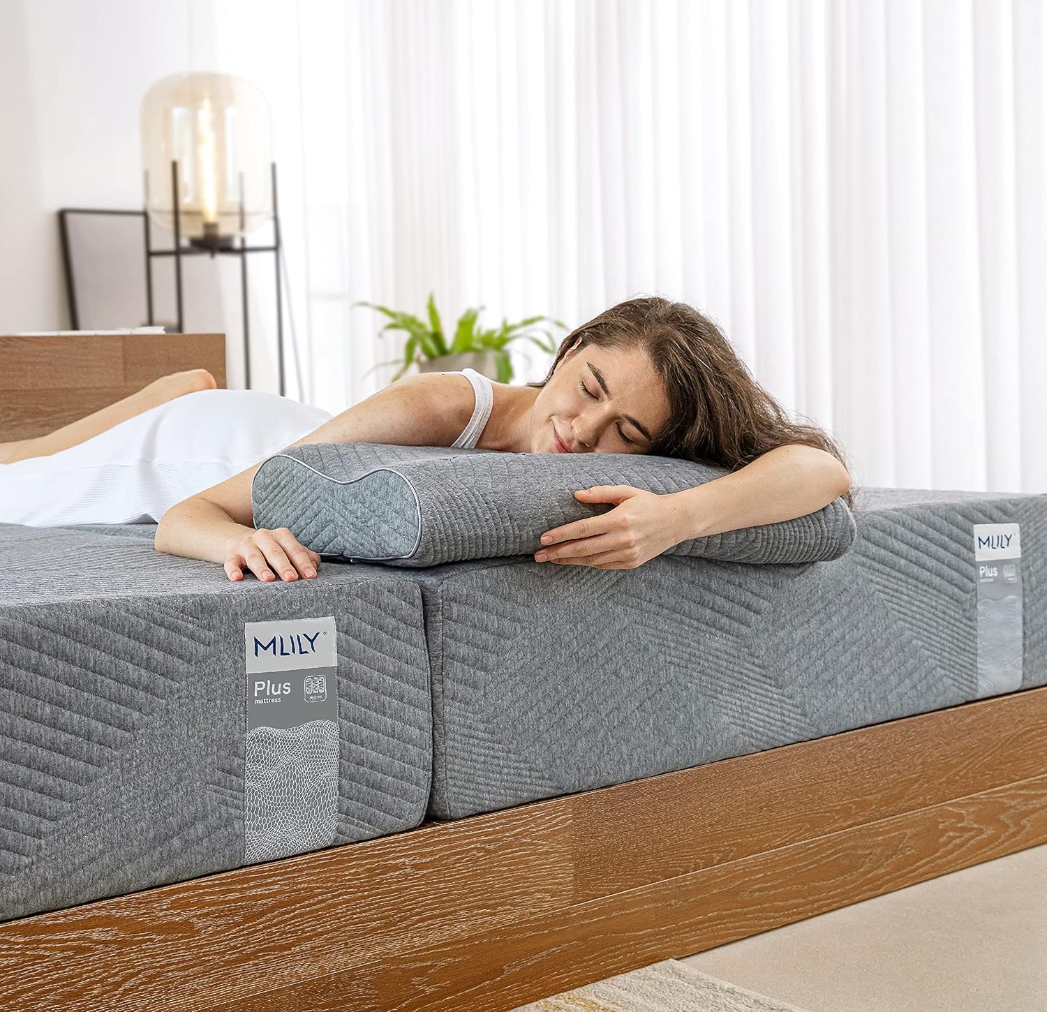 MLILY Plus Matratze 90x200 cm | Memory Foam Matratze mit 26 cm Höhe | Angenehmer Liegekomfort | 7 Komfortzonen und 4 Schichten für Luxuriösen Schlaf