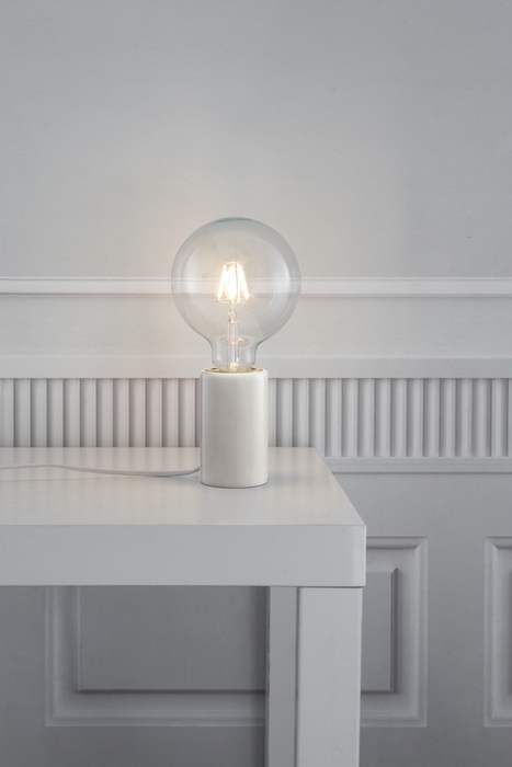 Nordlux Siv bordlampe hvid marmor