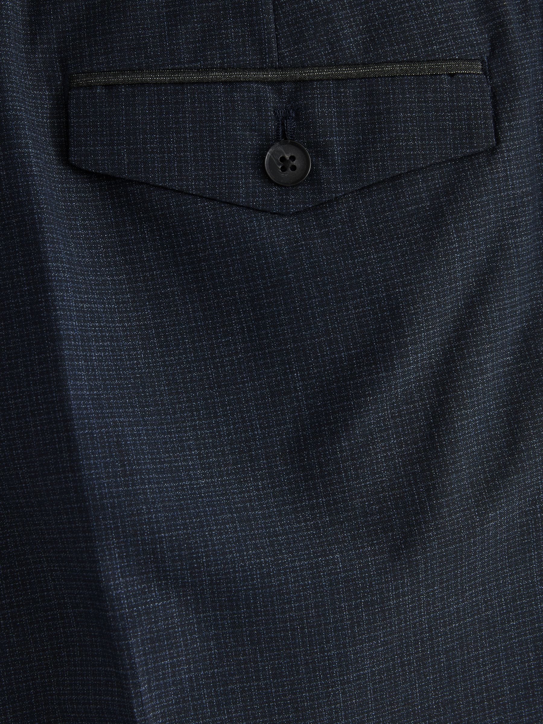 Donkerblauw - Normale Pasvorm - Modieuze broek met textuur