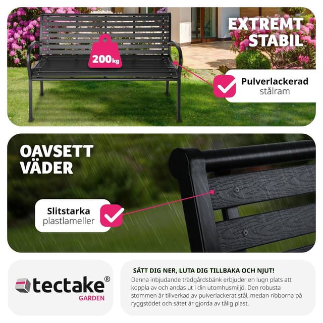 Havebænk Pino 126x62x81,5cm