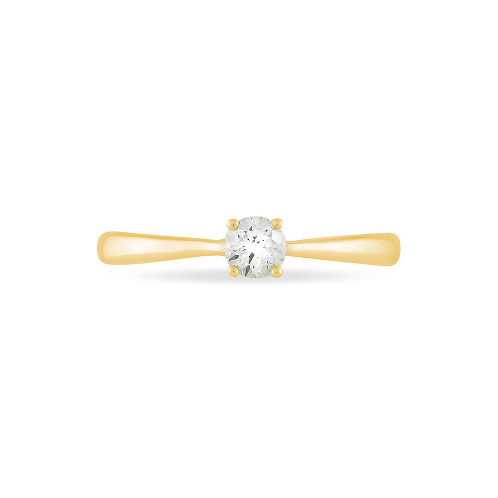 Bague Solitaire Victoria Or Jaune Diamant