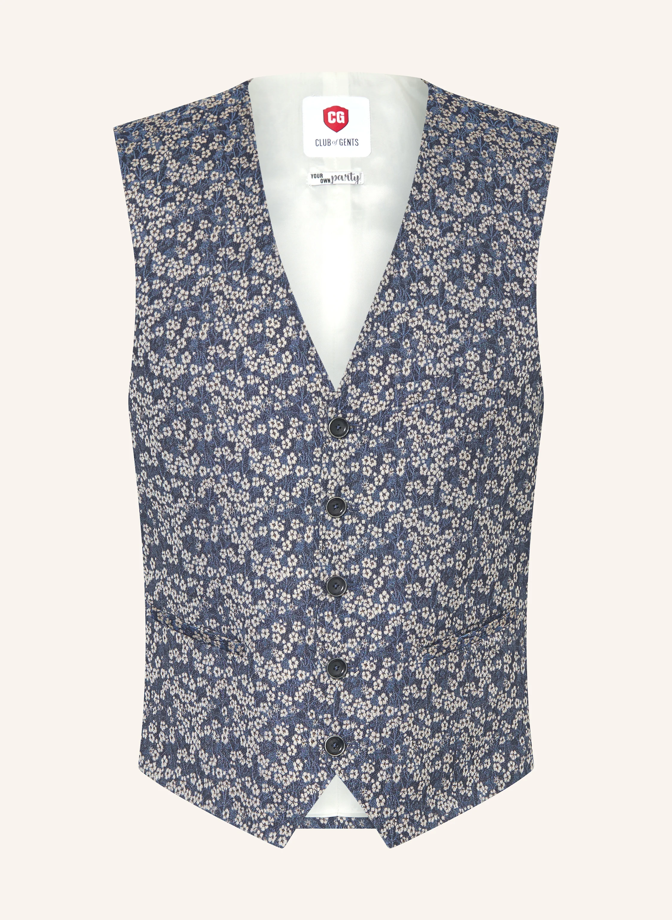 CG - CLUB of GENTS Anzugweste CG PLUM Slim Fit