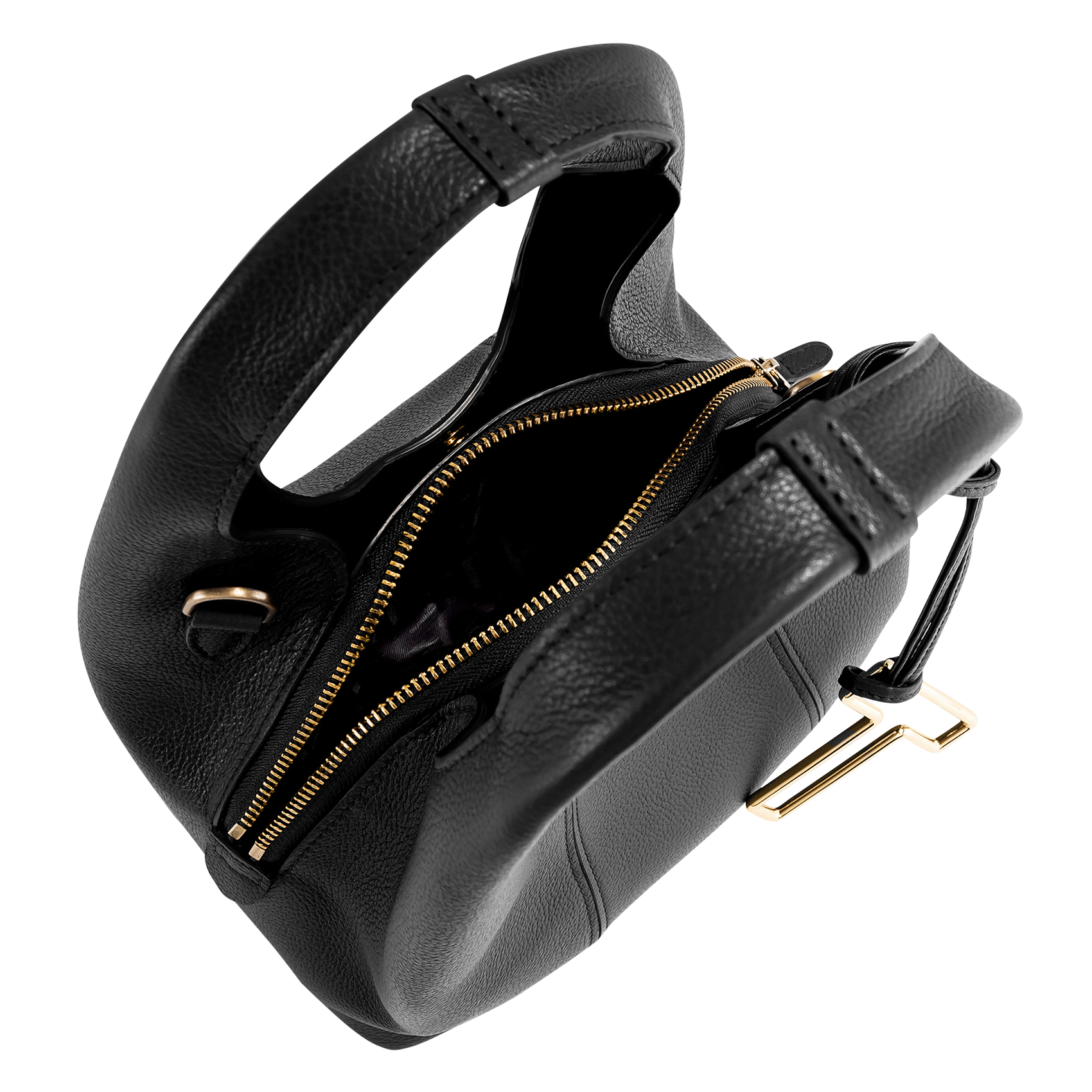 JULIETTE - Sac bandoulière en cuir grainé| Noir