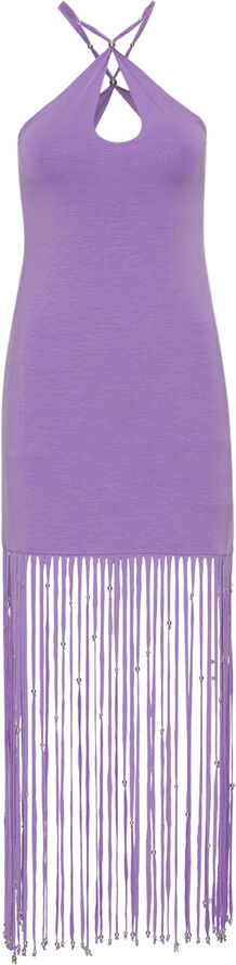 ROTATE Birger Christensen Light Jersey Maxi Dress Fairy wren purple