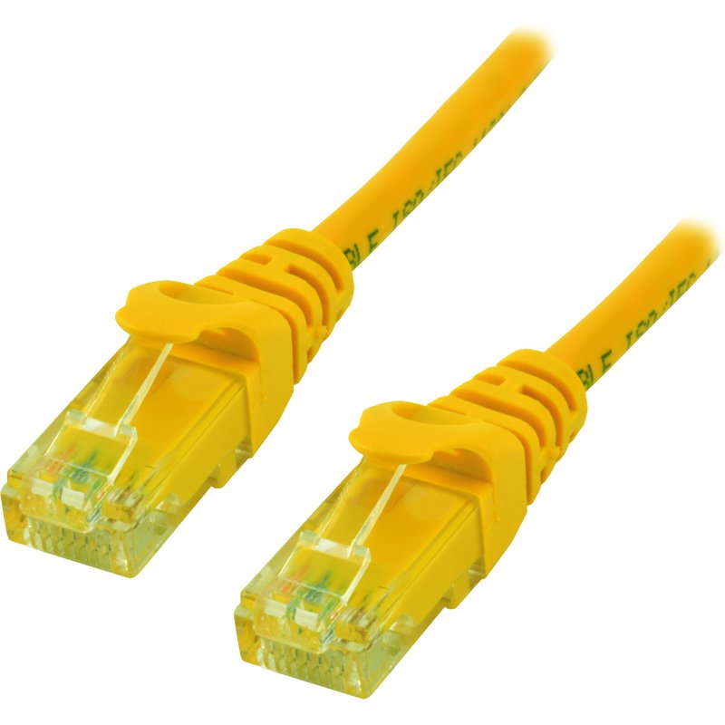 MCL 0.5m Cat6 U/UTP câble de réseau Jaune 0,5 m U/UTP (UTP)