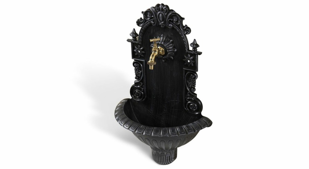 Fontaine de jardin aluminium gris 37x18.5x61.5cm