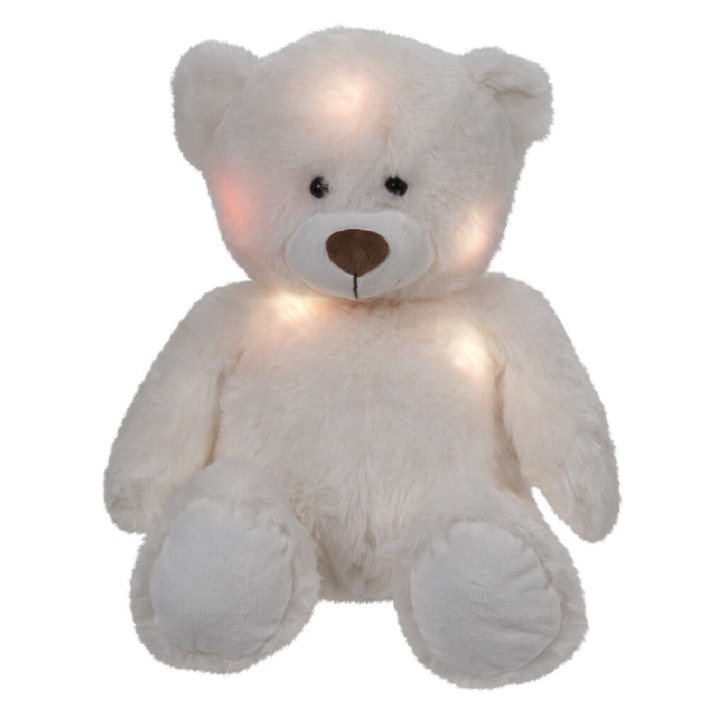 Veilleuse peluche ourson blanc lumineux