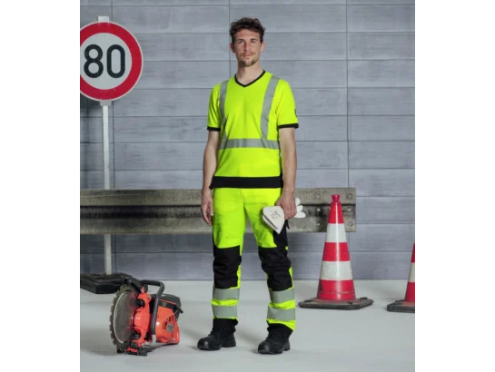 Tee-shirt de travail haute-visibilité jaune fluo Würth MODYF