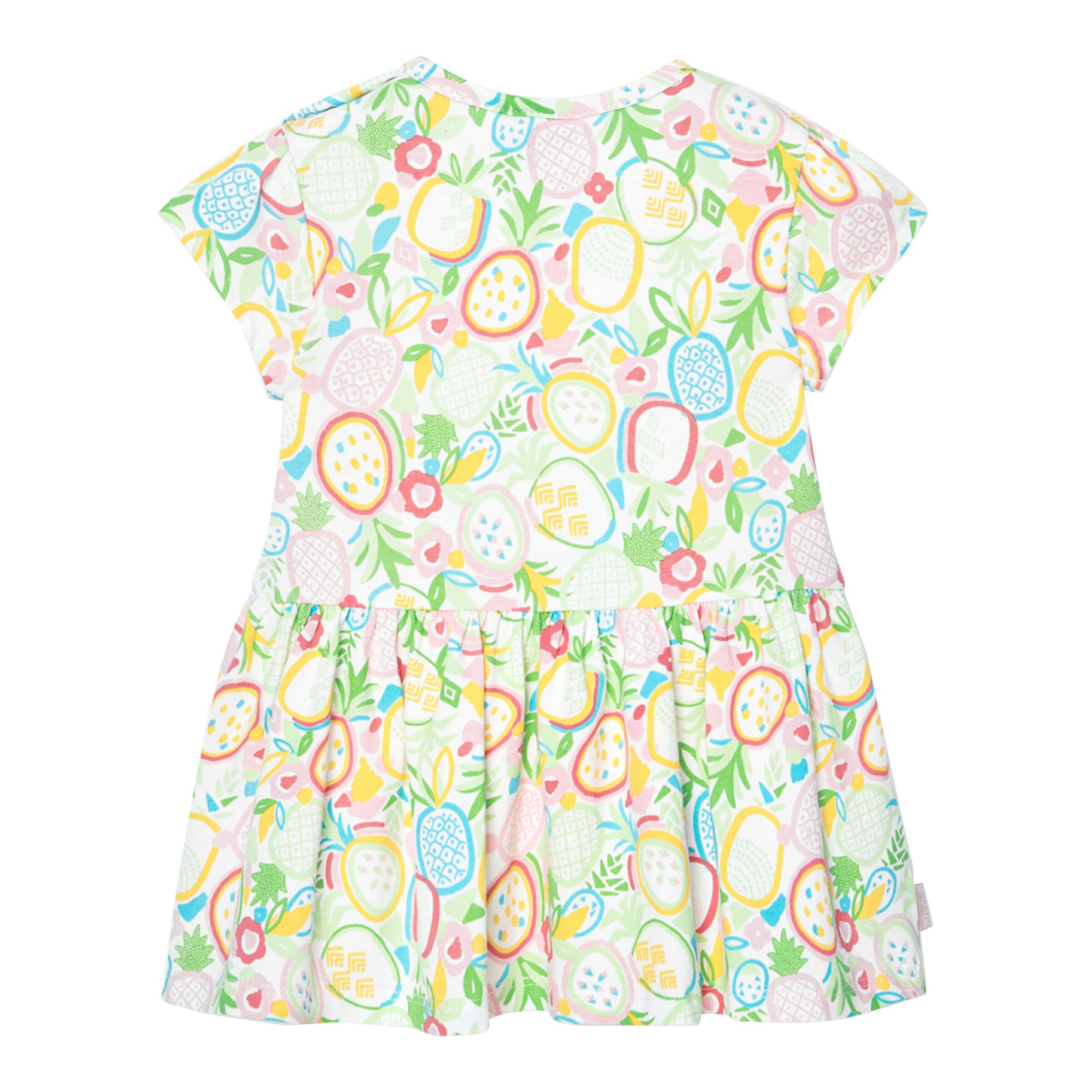 BOBOLI Kleid kurzarm Ananas bunt