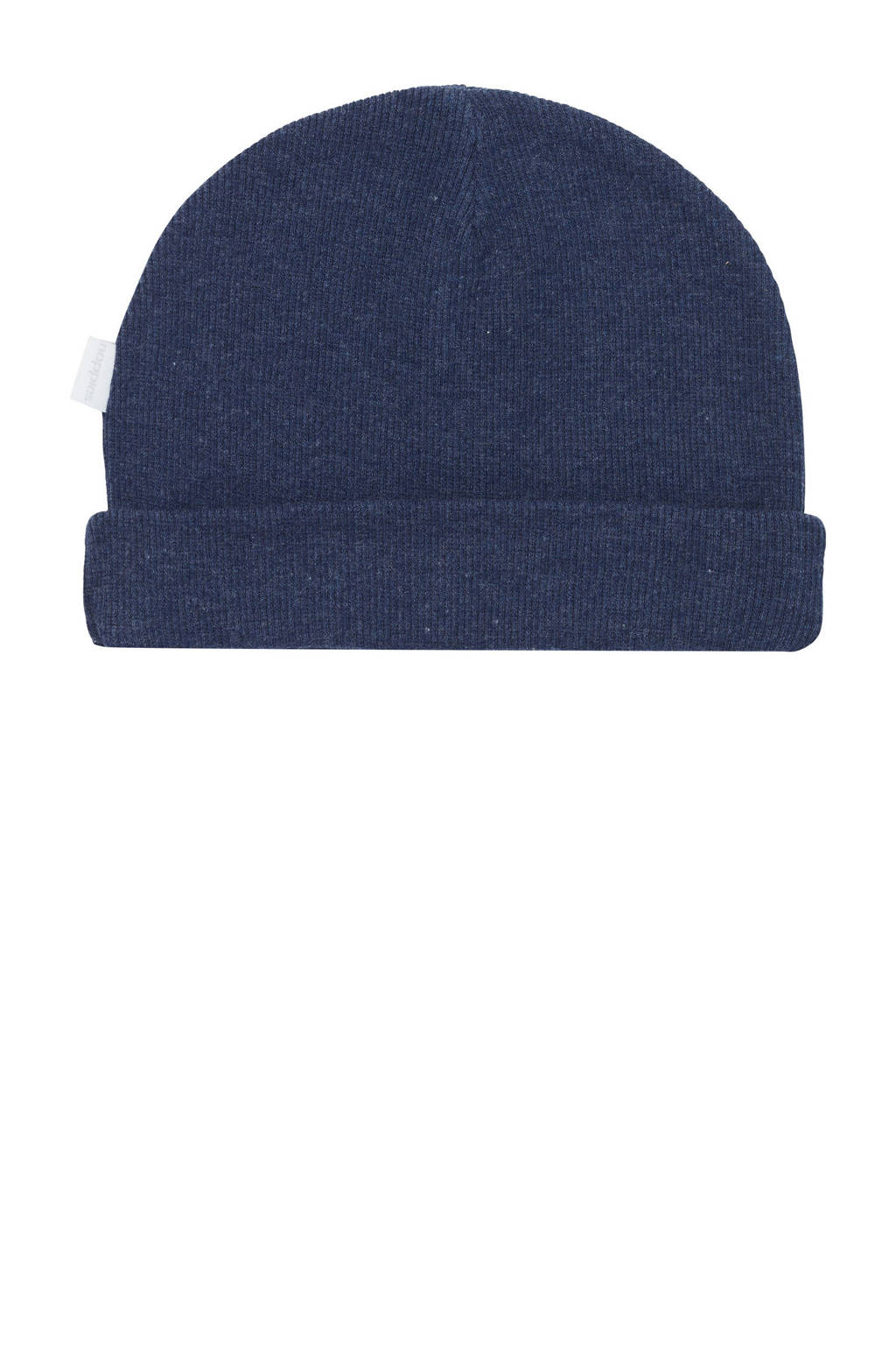 Noppies rib gebreide newborn muts Nevel donkerblauw