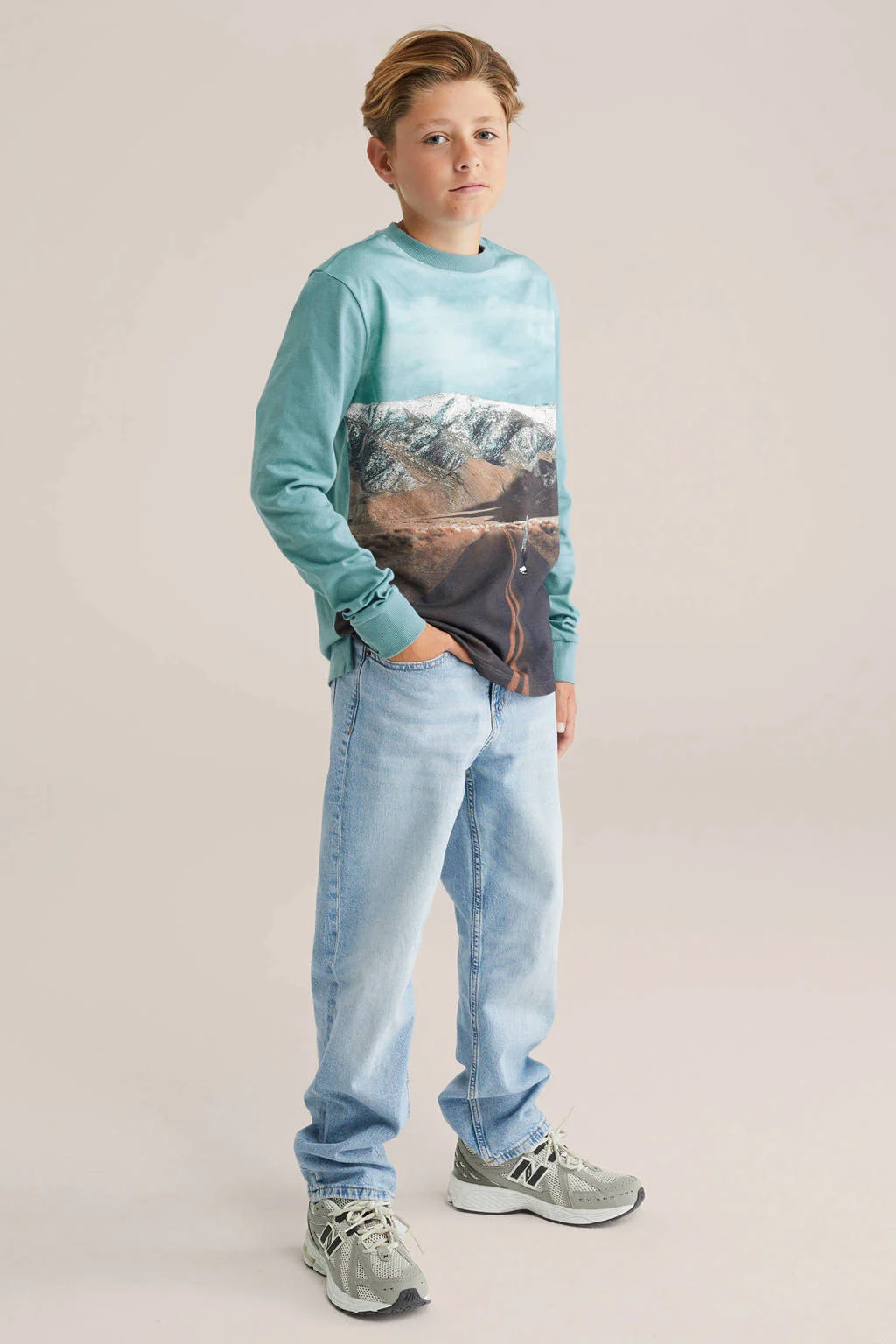 WE Fashion Blue Ridge longsleeve blauw
