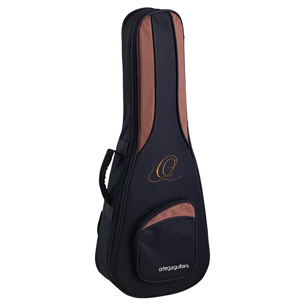 Ortega CAIMAN-FL-GB Lizard Series Short Scale Uke Bass Natural fretloze E/A bas ukelele met gigbag