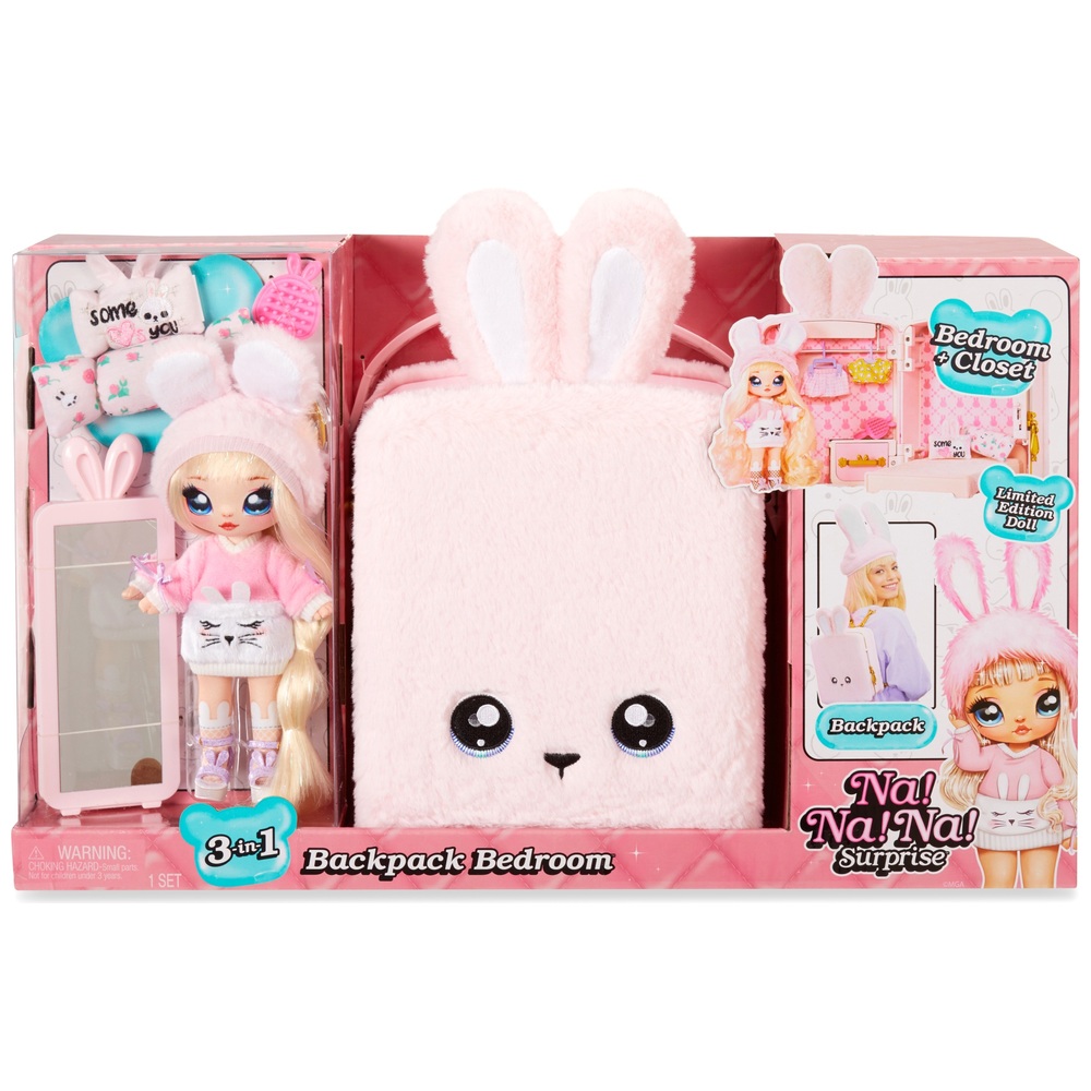 / A! N / A! N / A! Surprise 3-in-1-Rucksack-Schlafzimmer-Spielset in Rosa