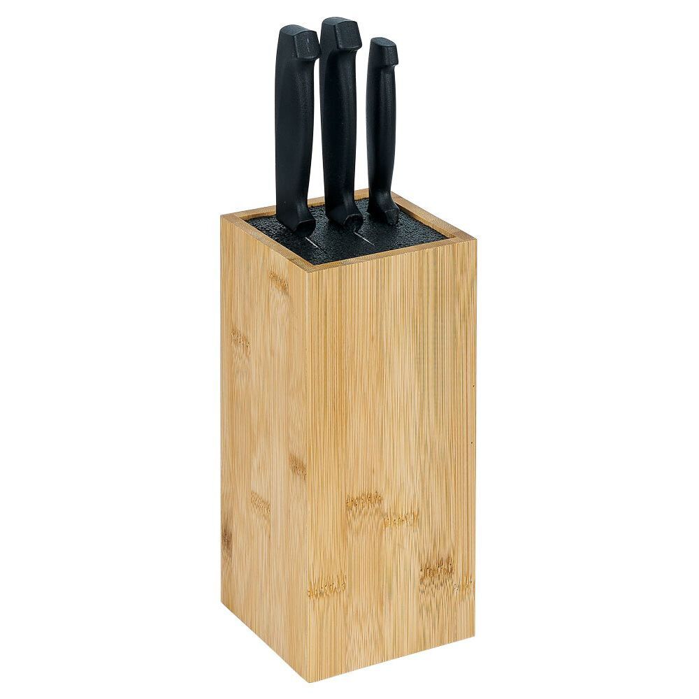 Porte couteaux en bambou 10,5x10,5xH22cm