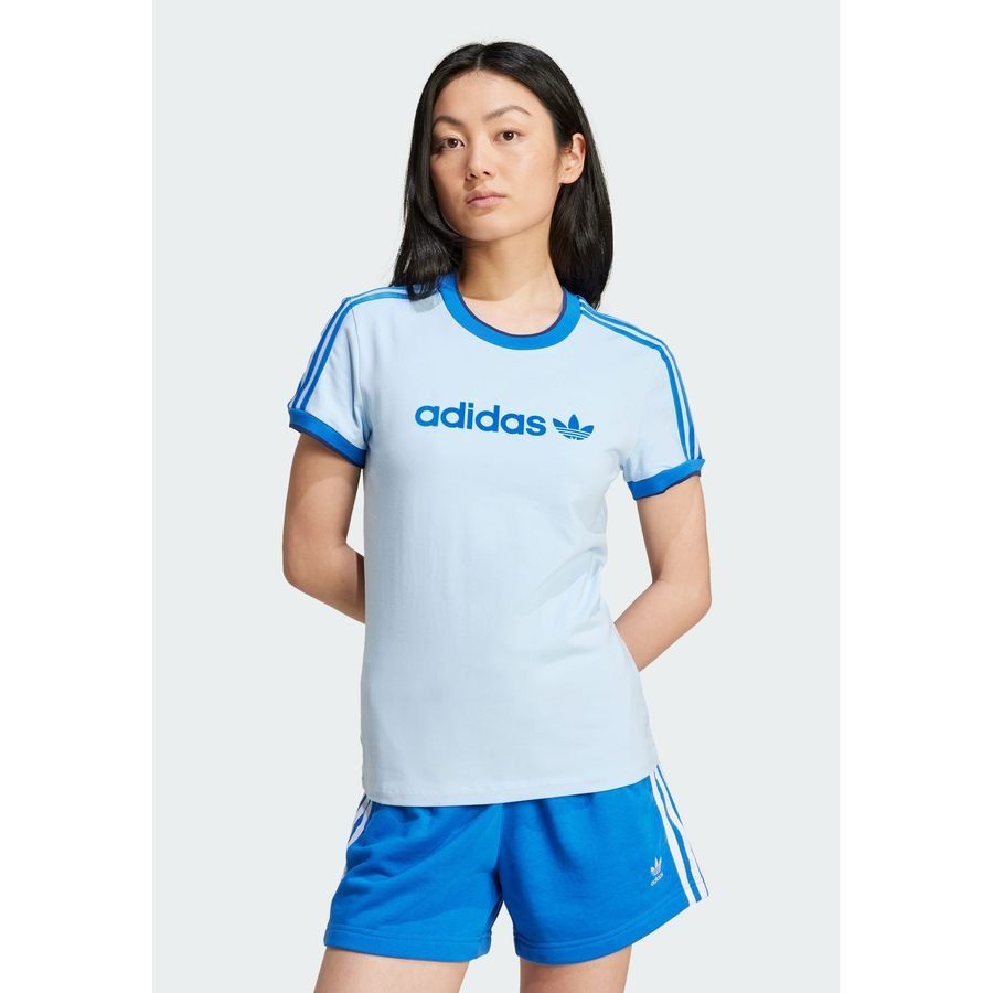 Adidas Original T-shirt 3 bandes coupe slim badge graphique